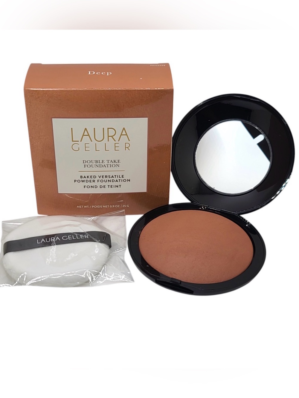 Laura Geller Double Take Foundation Baked Versatile Powder NIB Deep
